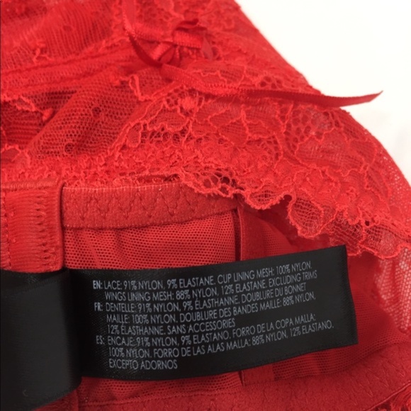 Heidi Klum Sheer Red Lace Bra New Medium NEW - Picture 5 of 5